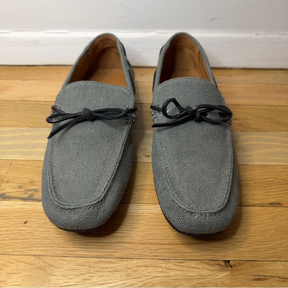 Alton Lane Gray Canvas Slip-On Driving Loafers Size 42 - Picture 2 of 8